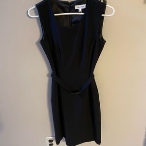 Simple black belted dress- business or party!